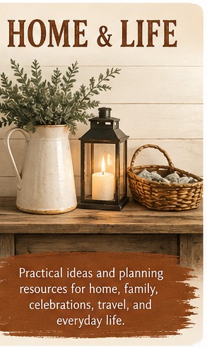 A warm, organized home setting